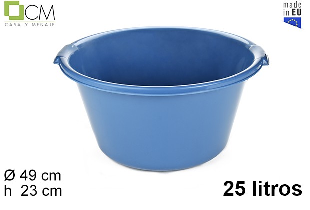 [102830] Barreño plástico extra fuerte azul 25 l.