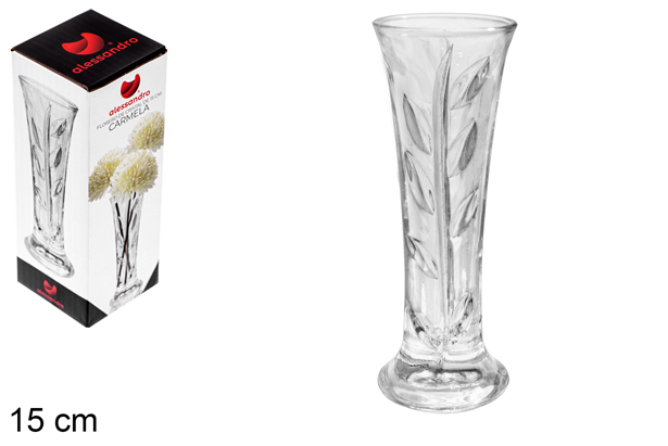 Florero cristal Carmela 15 cm