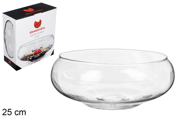 Peça central de cristal 25 cm