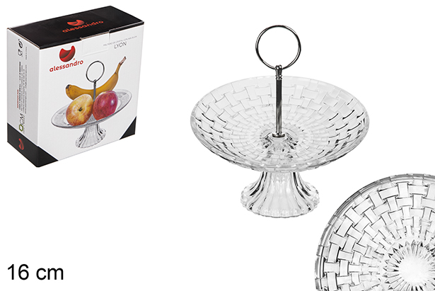 Frutero cristal con asa Lyon 16 cm