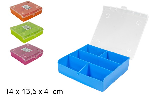 Multipurpose plastic box 5 departments