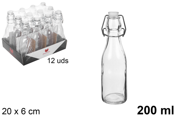 Flacon verre avec bouchon mécanique 200 ml