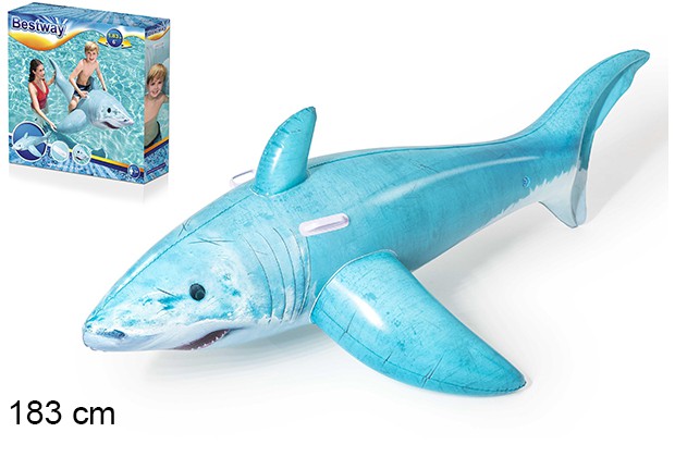Materassino gonfiabile Shark con maniglie 183 cm