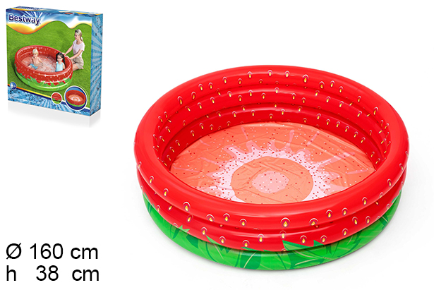 Piscina hinchable infantil fresas 160x38 cm
