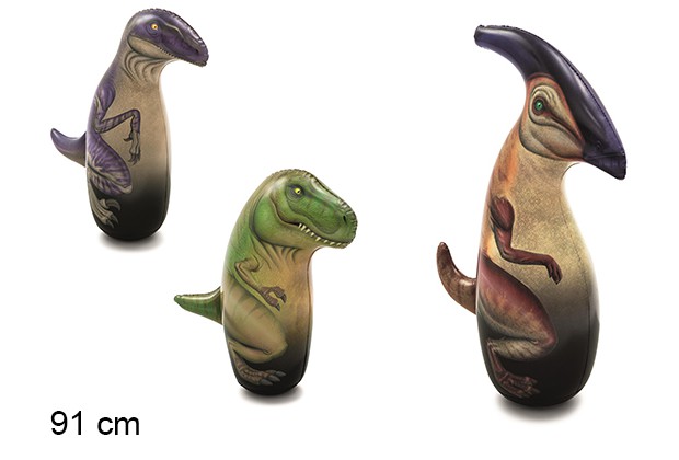 Saco de boxeo hinchable dinosaurio 91 cm