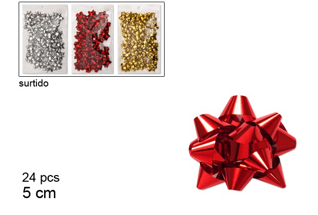 [107553] Pack 24 fiocchi colori assortiti 5 cm