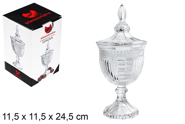 Genova glass candy bowl