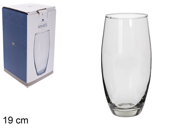 Vase en verre Nimes 19 cm