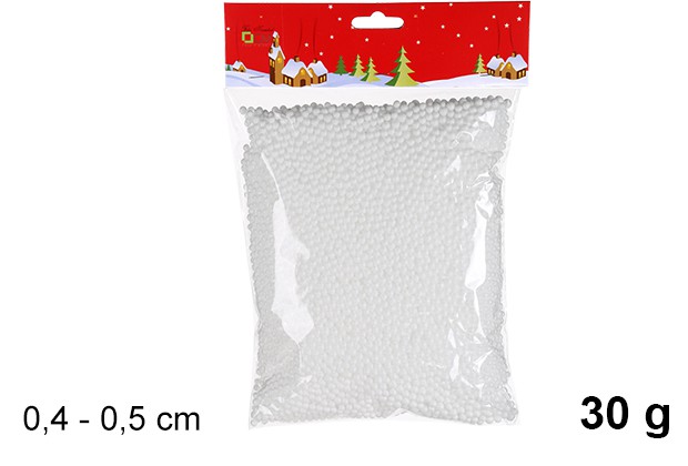Neige artificielle de Noël 30 gr. (0,4 - 0,5 cm)