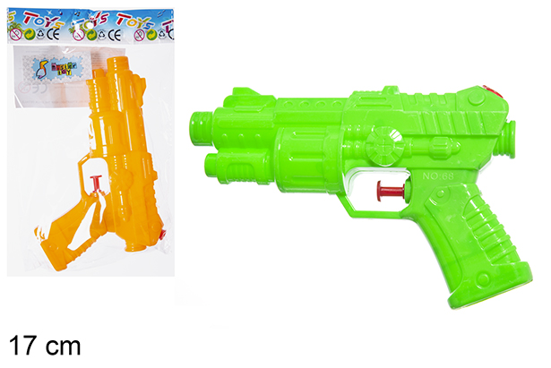 Pistola de agua colores surtidos 17 cm