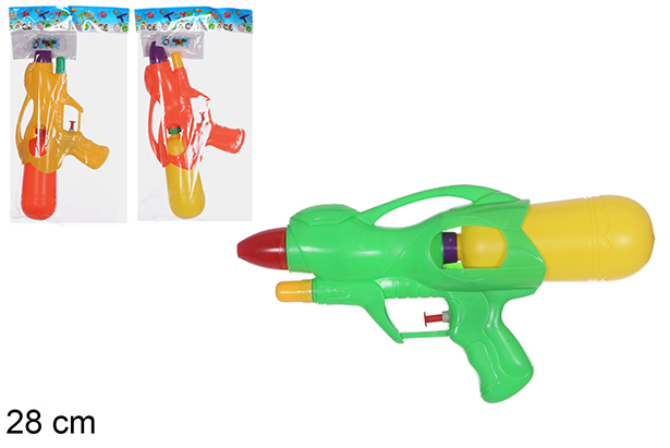 [108475] Pistolet à eau couleurs assorties 28 cm