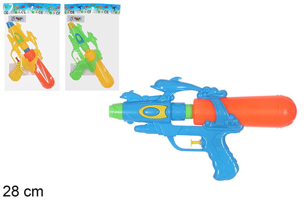 Pistola ad acqua colori assortiti 28 cm