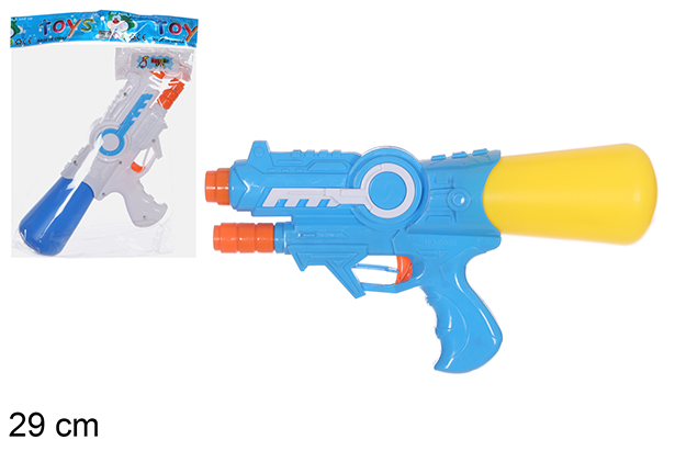 Pistola de agua con cebador colores surtidos 29 cm