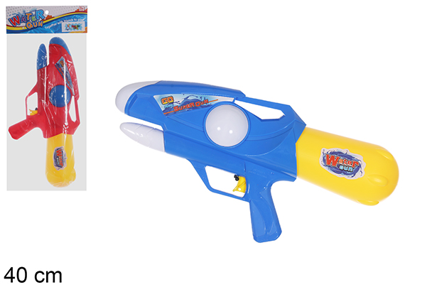 [108520] Pistolet à eau avec apprêt couleurs assorties 40 cm