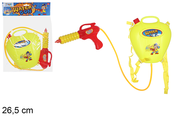 Pistola ad acqua con zaino colorato 26,5 cm