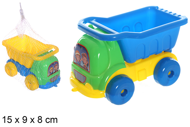 Colorful beach truck 15x9 cm
