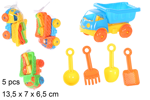 Camión playa colores con 5 accesorios