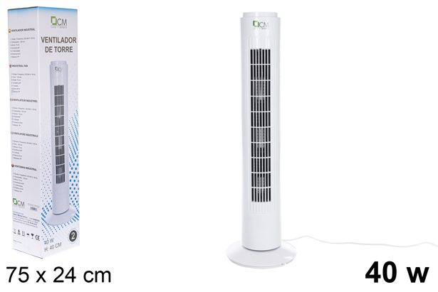 Ventilador de torre blanco 40 W