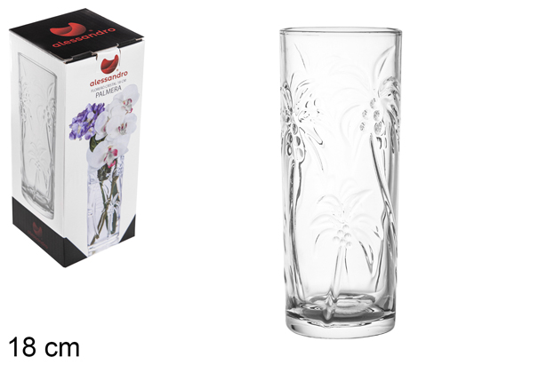 Vaso in vetro Palma 18 cm