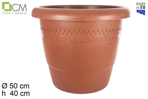 Elsa terracotta plastic pot 50 cm