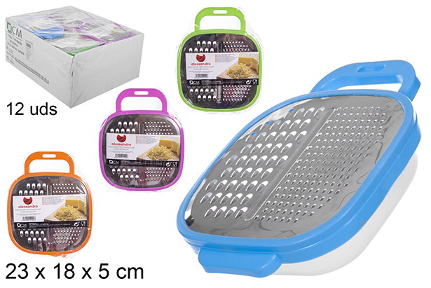 Rectangular grater with tank 23x18 cm