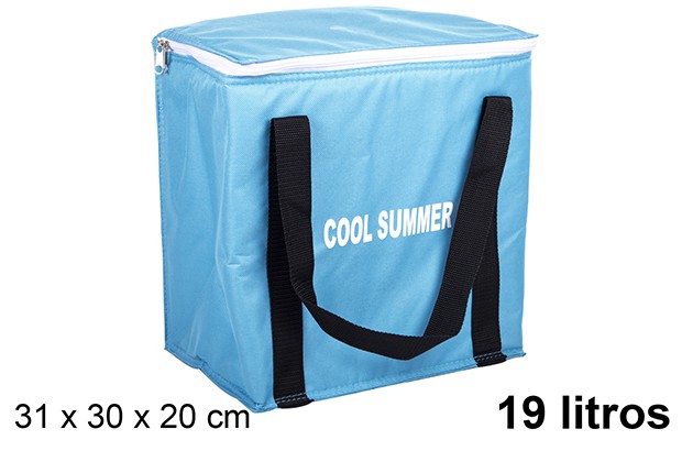 Blue thermal cooler bag 19 l.