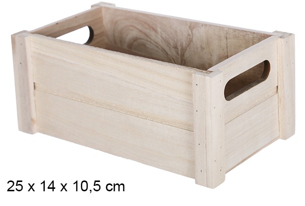 [108175] Scatola in legno naturale 25x14x10,5 cm