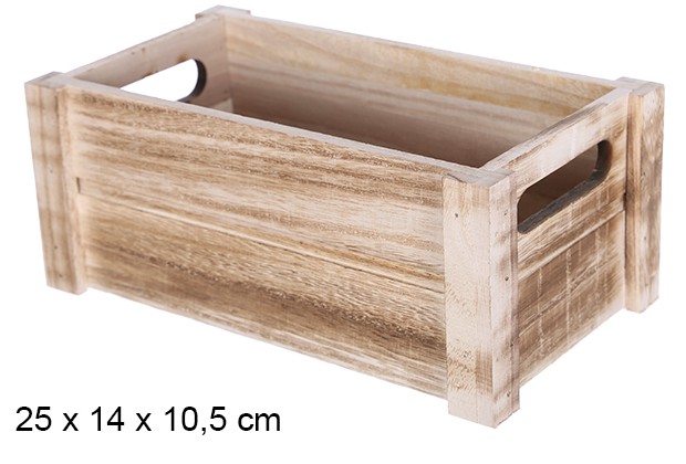 [108176] Boîte en bois vintage 25x14 cm