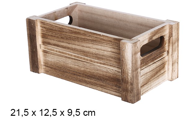 [108180] Scatola di legno vintage 21,5x12,5x9,5 cm