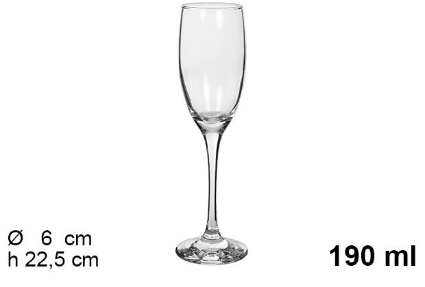 Verre à champagne en cristal Barone 190 ml