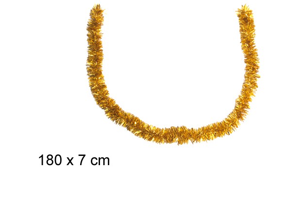 Boa pelo ancho oro 7x180 cm