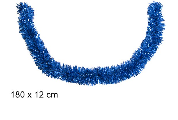 Boa pelo ancho azul 12x180 cm