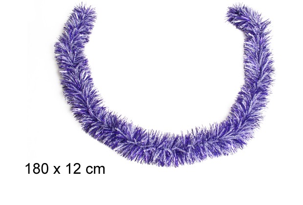 Boa pelo ancho snow/morado 12x180 cm