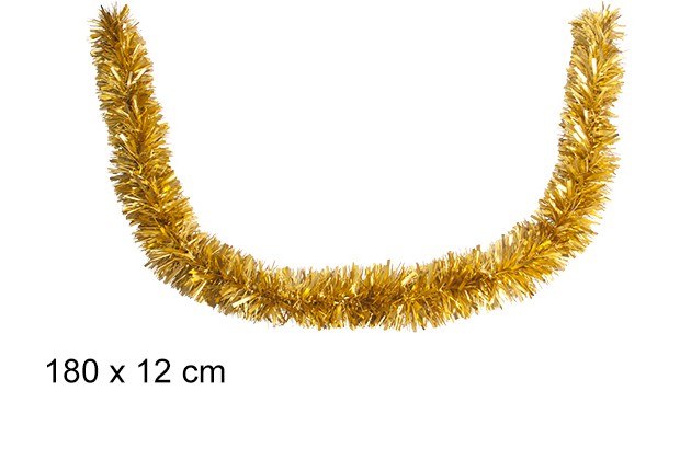 Boa pelo ancho oro mate 12x180 cm