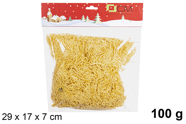 [109627] Paglia di carta gialla in sacchetto 100 gr.