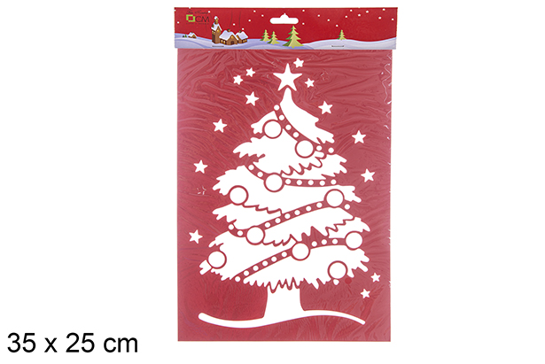 Stencil per finestra albero di Natale 35x25 cm 