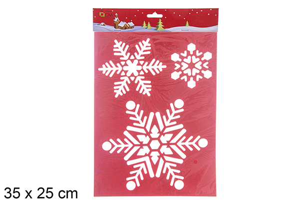 Plantilla Navidad copos de nieve 35x25 cm