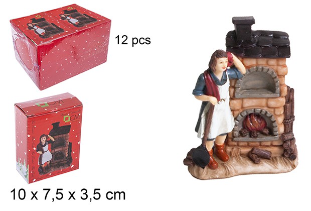 Pastor resina panadero 14 cm