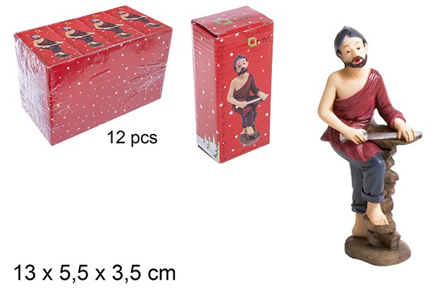 Pastore affilacoltelli in resina 14 cm