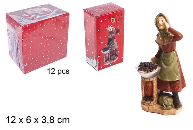 Pastora resina castañera 14 cm