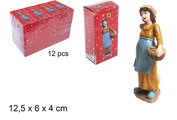 Pastora resina embarazada 14 cm