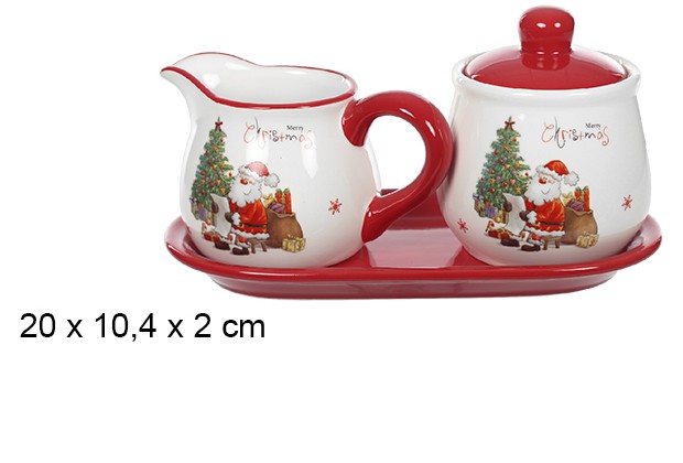 Pack 3 Christmas ceramic milk jug