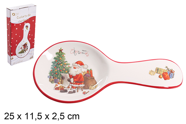 Christmas ceramic spoon decorated with Santa Claus 25x11,5 cm