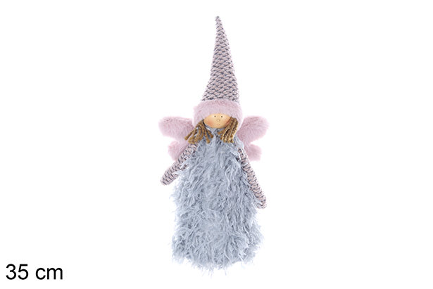 Angelo di peluche natalizio 35 cm