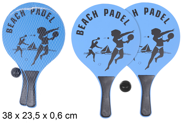 Ensemble de raquettes de plage rectangulaires décorés d'athlètes
