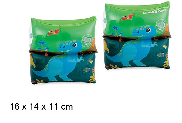Manguitos hinchables dinosaurio 16x14 cm