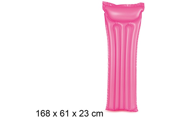 Colchoneta hinchable neón rosa 168x61 cm