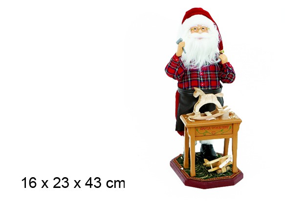 Santa Claus with small table 16x23 cm