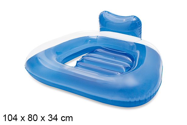 Sillón hinchable Comfort Lounge azul 104x80 cm