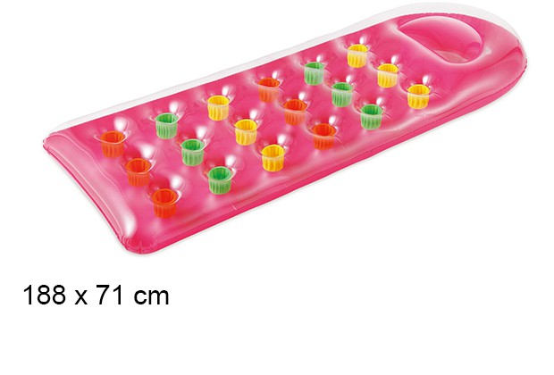 Matelas gonflable avec fenêtre Pocket Lounge rose 188x71 cm